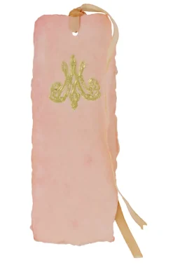 Boutiques de musées Marque-page papier bouilli en cuve - Monogramme de Marie-Antoinette - Saumon Best