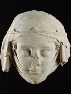 Boutiques de musées Masque du gisant de Jeanne de Toulouse, provenant de l'abbatiale de Gercy à Varennes-Jarcy (panneaux aluminium) New