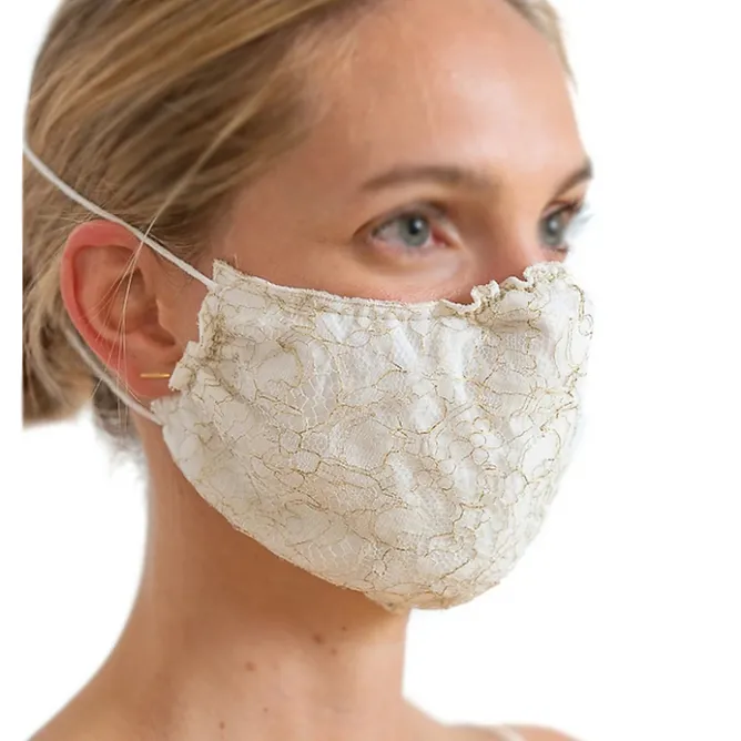 Masques Réutilisables<Boutiques de musées Masque réutilisable en dentelle La Coquine - Dentelles André Laude