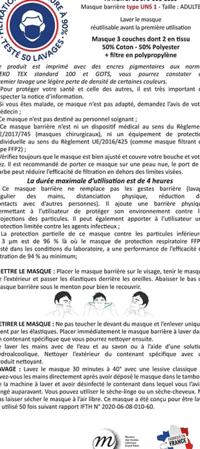 Masques Réutilisables<Boutiques de musées Masque réutilisable en tissu Hokusai - La vague