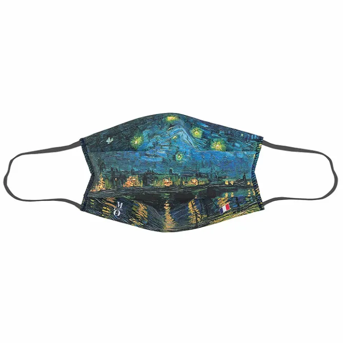 Boutiques de musées Masque réutilisable en tissu Van Gogh - La nuit étoilée Discount