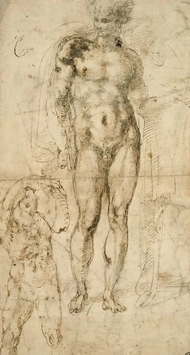 Boutiques de musées Mercure, inventeur de la lyre; homme nu portant un fardeau (panneaux aluminium) Clearance
