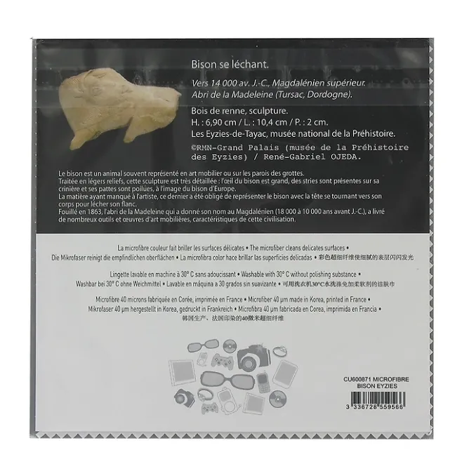 Boutiques de musées Microfibre Bison se léchant Clearance