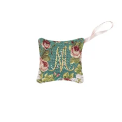 Art De La Maison<Boutiques de musées Mini-coussin parfumé vert Monogramme de Marie-Antoinette