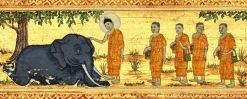 Boutiques de musées Miracle de l'éléphant furieux à Rajagriha (détail) (toiles sans cadre) Sale