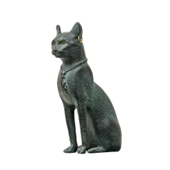 Antiquités Orientales Et Égyptiennes<Boutiques de musées Moulage Chatte Bastet aux boucles d'oreilles