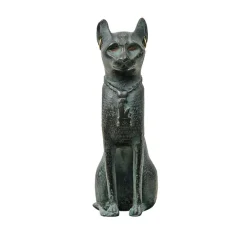 Antiquités Orientales Et Égyptiennes<Boutiques de musées Moulage Chatte Bastet aux boucles d'oreilles