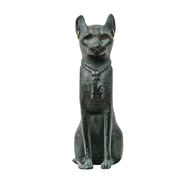 Antiquités Orientales Et Égyptiennes<Boutiques de musées Moulage Chatte Bastet aux boucles d'oreilles
