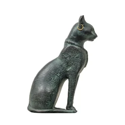Antiquités Orientales Et Égyptiennes<Boutiques de musées Moulage Chatte Bastet aux boucles d'oreilles
