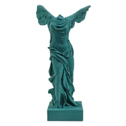 Antiquités Gallo-Romaines & Gréco-Romaines<Boutiques de musées Moulage Victoire de Samothrace 34 cm - Vert pétrole