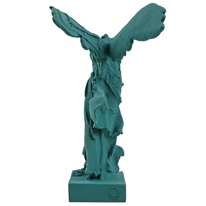 Antiquités Gallo-Romaines & Gréco-Romaines<Boutiques de musées Moulage Victoire de Samothrace 34 cm - Vert pétrole