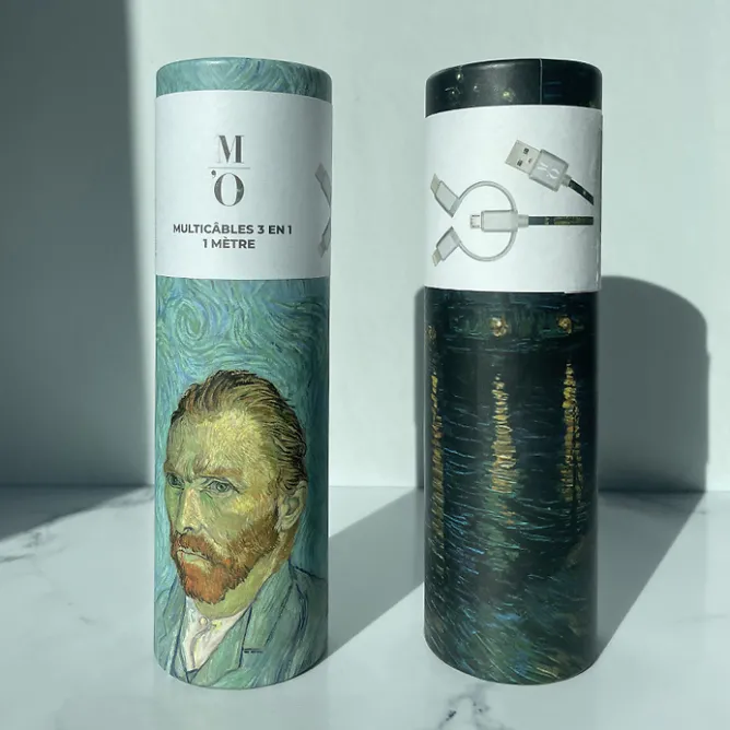 Boutiques de musées Multicâbles 3 en 1 - 1 mètre Vincent van Gogh - La Nuit étoilée New
