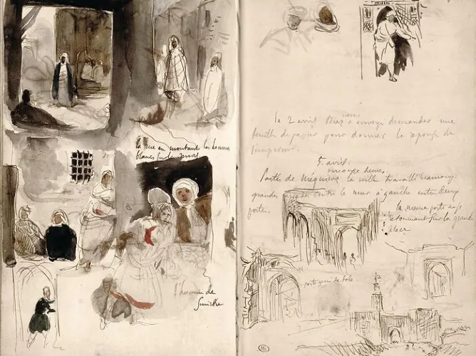 Toiles Sans Cadre|Toiles Encadrées<Boutiques de musées Notes et croquis pris à Meknès (toiles sans cadre)