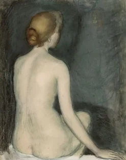 Affiches D'Art|Affiches D'Art Encadrées<Boutiques de musées Nu, femme assise, de dos (détail) (affiches d'art)