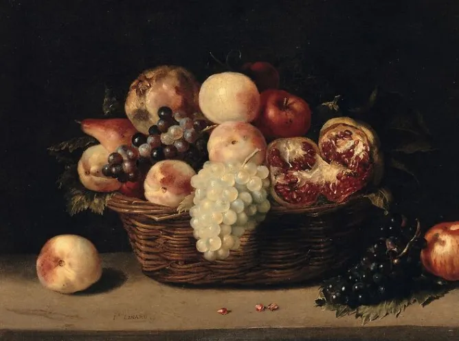Toiles Sur Châssis|Toiles Sans Cadre<Boutiques de musées Panier de grenades, pêches et raisins (toiles sur châssis)