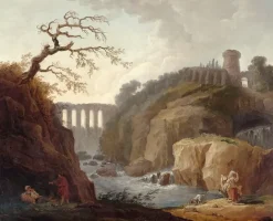 Boutiques de musées Paysage avec aqueduc et torrent (toiles sur châssis) Hot