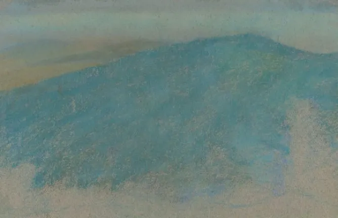 Boutiques de musées Paysage avec village sur la ligne d'horizon (toiles sur châssis)