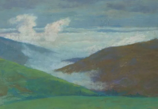 Panneaux Aluminium|Toiles Encadrées<Boutiques de musées Paysage de montagne avec mer de nuages (panneaux aluminium)