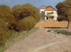 Toiles Encadrées|Toiles Sur Châssis<Boutiques de musées Paysage, la maison au toit rouge (toiles encadrées)