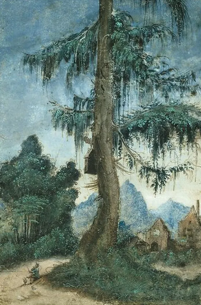 Toiles Encadrées|Affiches D'Art Encadrées<Boutiques de musées Paysage à l'épicéa et au bûcheron (toiles encadrées)