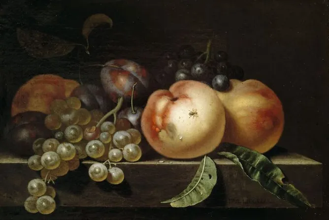 Panneaux Aluminium|Toiles Encadrées<Boutiques de musées Pêche, prunes et raisins (panneaux aluminium)