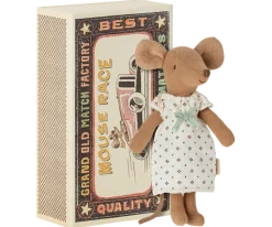 Peluches<Boutiques de musées Peluche souris boîte d'allumettes - blanche