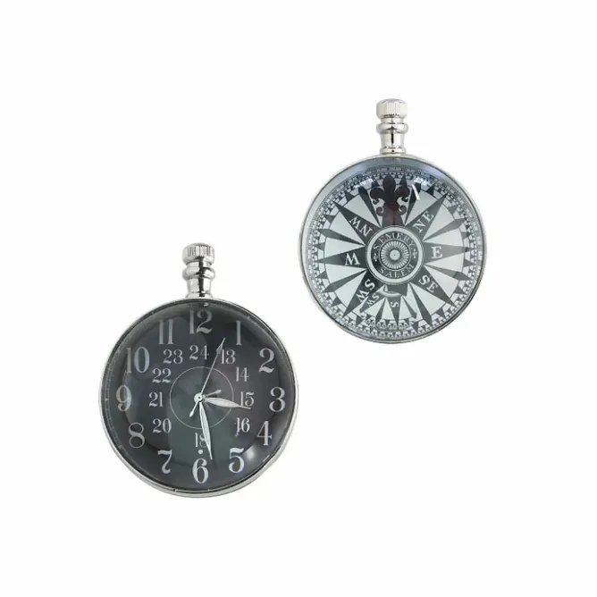 Art De La Maison<Boutiques de musées Pendule de voyage l'Œil du temps Nickel