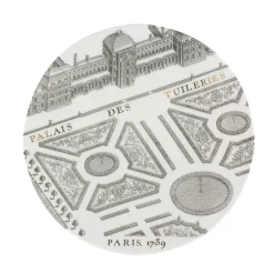 Boutiques de musées Petite assiette "Plan de Turgot" - Or, Porcelaine Discount