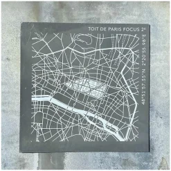 Design|Art De La Maison<Boutiques de musées Plaque de zinc Focus Paris 2e arrondissement - Toit de Paris - 12 x 12 cm