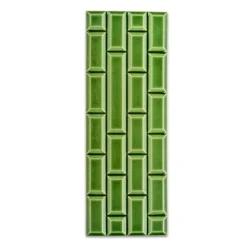 Design|Art De La Maison<Boutiques de musées Plaque Grand Rivoli grès émaillé - 25 x 9 cm - Vert Lutèce - Déjà-vu