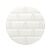 Design<Boutiques de musées Plaque Rivoli grès émaillé - ⌀ 11,5 cm - Blanc Meudon - Déjà-vu Paris