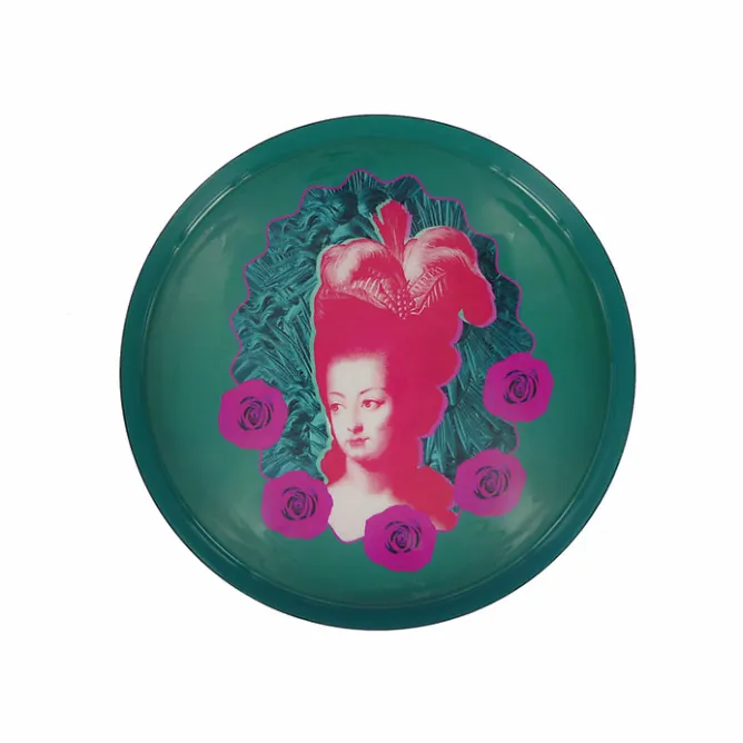 Design|Art De La Maison<Boutiques de musées Plateau Marie-Antoinette Pop Bleu canard - ⌀ 33 cm