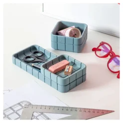 Design|Art De La Maison<Boutiques de musées Plateau/vide-poche Bleu Acier - Block Design