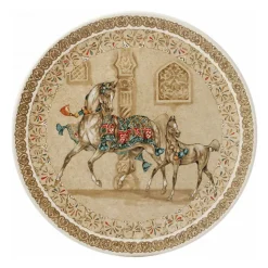 Boutiques de musées Plat à gâteaux - Chevaux du vent Ø30 cm - Faïencerie de Gien