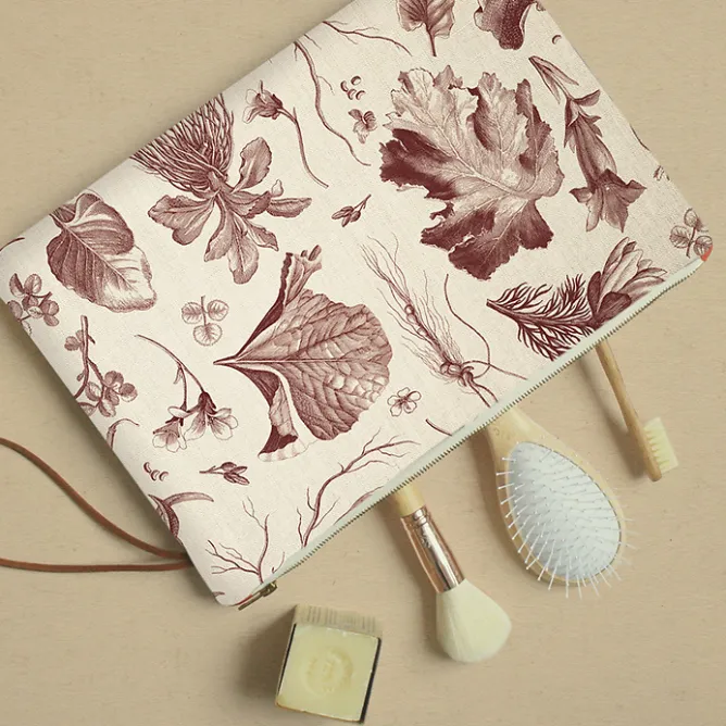 Trousses, Pochettes<Boutiques de musées Pochette rouge Herbier du roi - Maison Baluchon