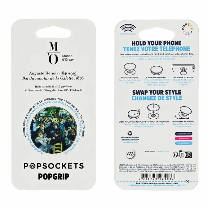 High-Tech<Boutiques de musées Poignée/support pour téléphone Auguste Renoir - Bal du moulin de la Galette - PopSockets
