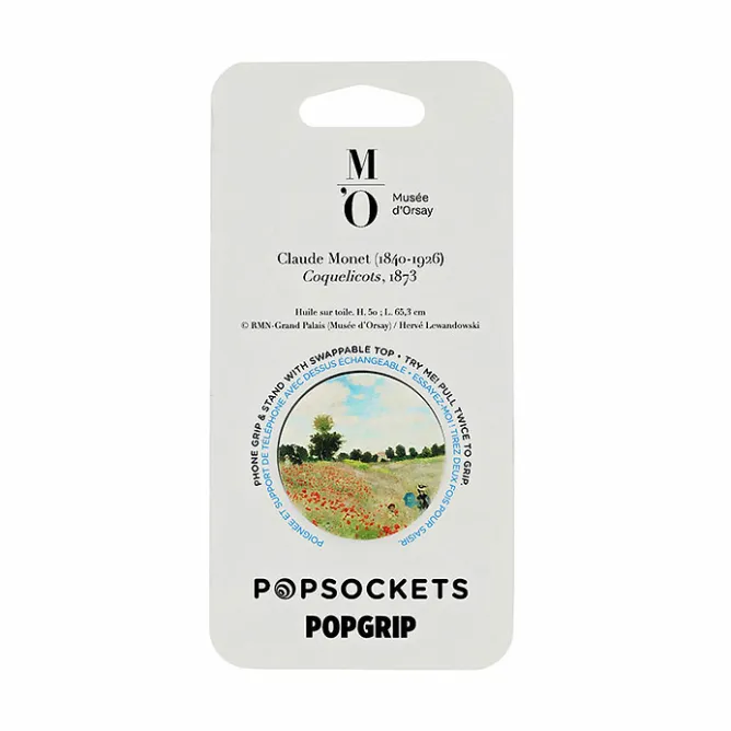 Boutiques de musées Poignée/support pour téléphone Claude Monet - Coquelicots - PopSockets Outlet