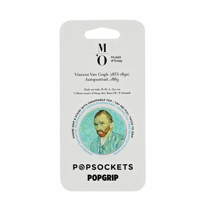 Boutiques de musées Poignée/support pour téléphone Vincent van Gogh - Autoportrait - PopSockets New