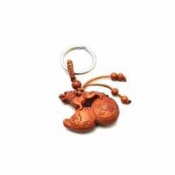 Habits Et Accessoires<Boutiques de musées Porte-clés en bois Feng Shui - Dragon sur Wulou