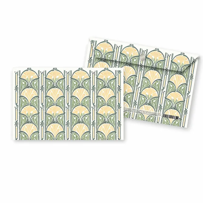 Boutiques de musées Porte-documents avec bouton pression Émile Bernaux - Décor floral Discount