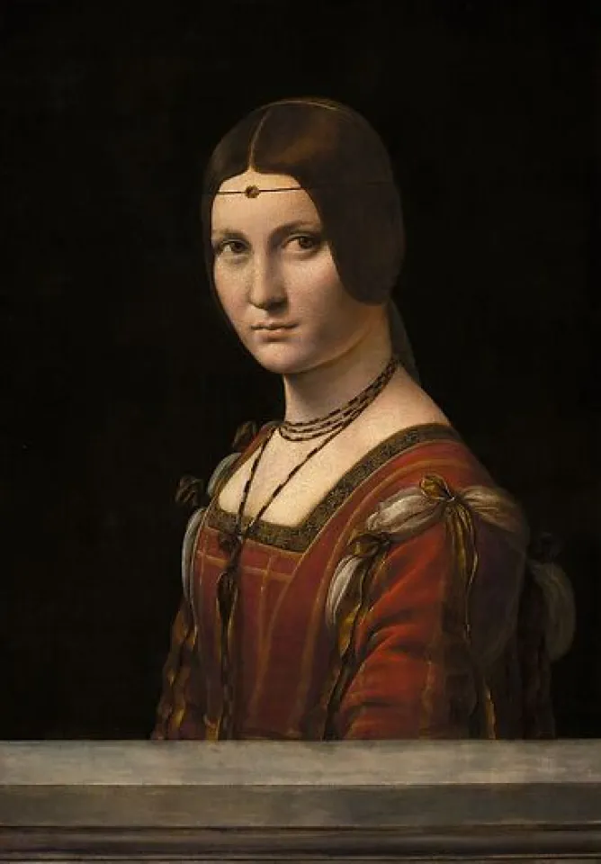 Panneaux Acryliques|Toiles Sans Cadre<Boutiques de musées Portrait de femme, dit à tort La Belle Ferronnière (panneaux acryliques)