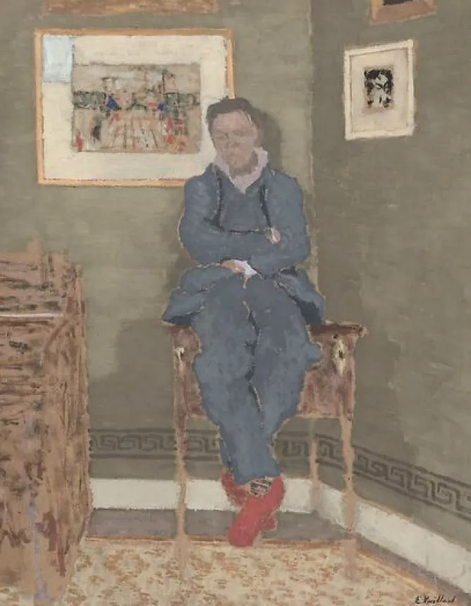 Toiles Encadrées|Toiles Sans Cadre<Boutiques de musées Portrait de Félix Vallotton, dans son atelier (toiles encadrées)