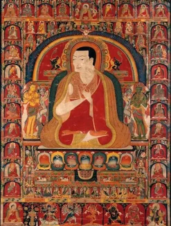Boutiques de musées Portrait de Onpo Lama Rinpoche (1251-1296) et les Arhats (panneaux acryliques)