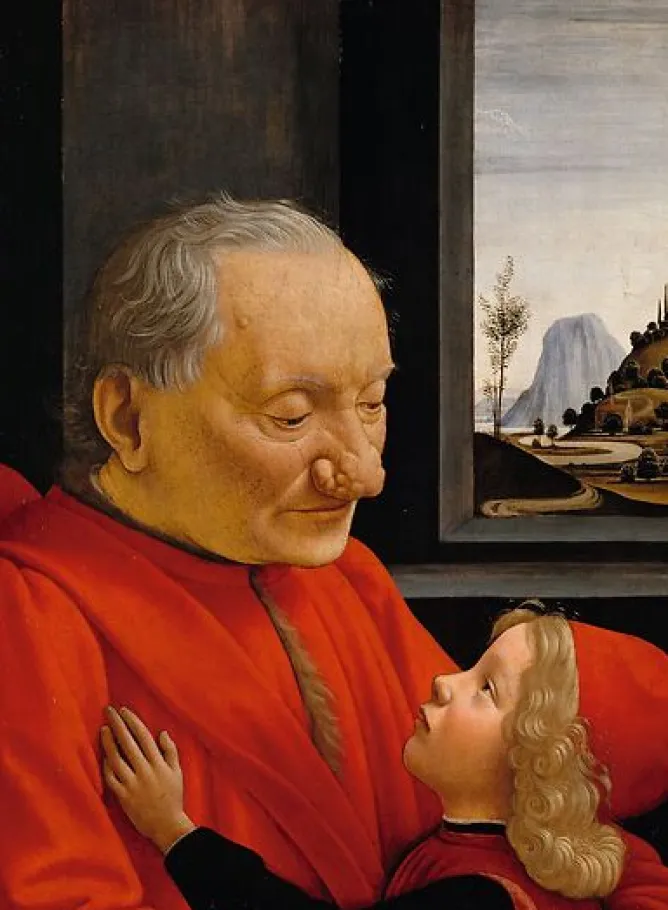 Toiles Sans Cadre<Boutiques de musées Portrait d'un vieillard et d'un jeune garçon (toiles sans cadre)