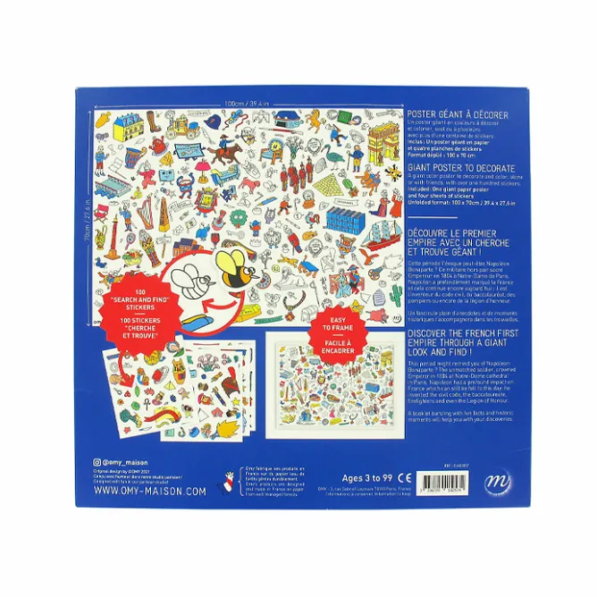 Boutiques de musées Poster géant à décorer et stickers Premier Empire - OMY Sale