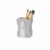 Design|Accessoires De Bureau<Boutiques de musées Pot à crayons en plastique - Taille-crayon Gris - Balvi