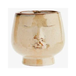 Boutiques de musées Pot de fleurs Visage Beige / brun New