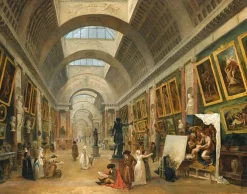 Toiles Encadrées|Toiles Sans Cadre<Boutiques de musées Projet d'aménagement de la Grande Galerie du Louvre en 1796 (toiles encadrées)