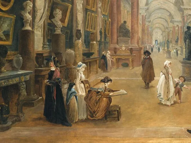 Affiches D'Art Encadrées|Toiles Sur Châssis<Boutiques de musées Projet d'aménagement de la Grande Galerie du Louvre en 1796 (affiches d'art encadrées)