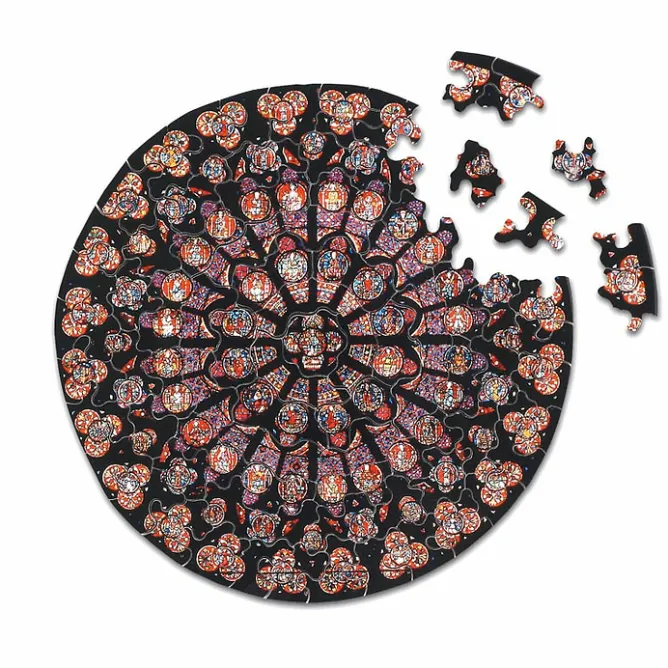 Loisirs Créatifs<Boutiques de musées Puzzle d'art en bois 80 pièces Rosace Notre-Dame de Paris